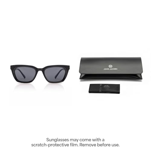 Image of John Jacobs | Full Rim Cat Eye Stylish & Premium UV Protected Sunglasses | Acetate Lines | Polarized and 100% UV Protected | Women | Extra Wide | JJ S17340