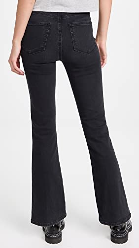 PAIGE Women's High Rise Laurel Canyon Flare 32 Inseam in Black Willow3