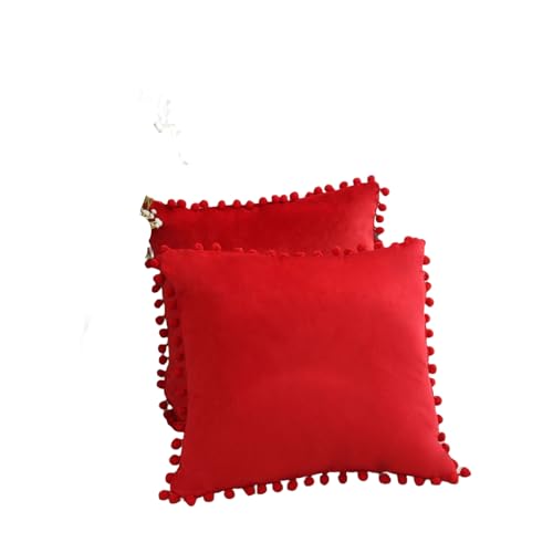 Fundas de cojín de terciopelo suave y encaje decorativo esférico de alta resistencia para sofá