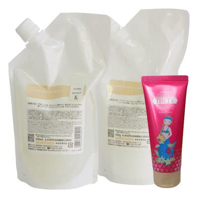 クオレ michite by AXI シャンプー K 500ml トリートメント K 500g 詰替え【ハンド&ネイルクリーム テティ付き】