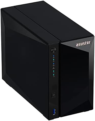 Asustor Drivestor 2 Pro AS3302T 2 Bay NAS, Quad Core 1.4 GHz CPU, 2GB RAM DDR4, Personal Private Cloud, Network Attached Storage Enclosure (Diskless)