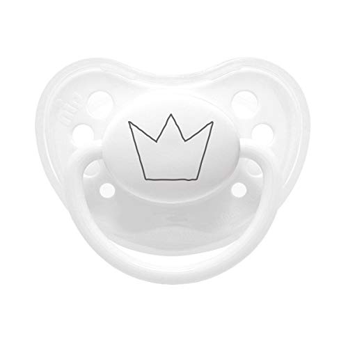 Pacifier -Crown- Soft Silicone Dummy Pacifier for Babies 0-6 Months, Baby Pacifiers, Best Pacifier for Breastfed Babies, Teat, Orthodontic Nipple, BPA-Free Silicone Binkies, 1-Count