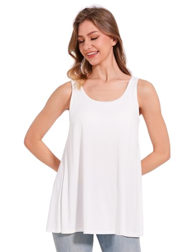 Image of Rosyline Tank Top for Women with Built in Bra Flowy Swing Undershirt Tank Tops S-4XL