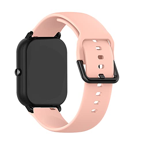 E ECSEM Bands Compatible for Butele Smartwatch Soft Silicone Replacement Straps Waterproof Sport Wristband Bracelet for Butele H69 Accessories (4ColorsA)