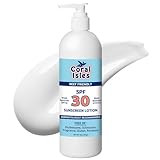 Coral Isles by Rocky Mountain Sunscreen | SPF 30 Lotion | Broad Spectrum UVA/UVB Protection | Hawaii Reef-Safe Act Compliant | Oxybenzone & Octinoxate Free | Water Resistant 80 Min. | 16 Fl Oz