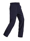 MIER Men's Stretch Hiking Pants Elastic Waist Lightweight Travel Jogger Trousers, Water Resistant,...