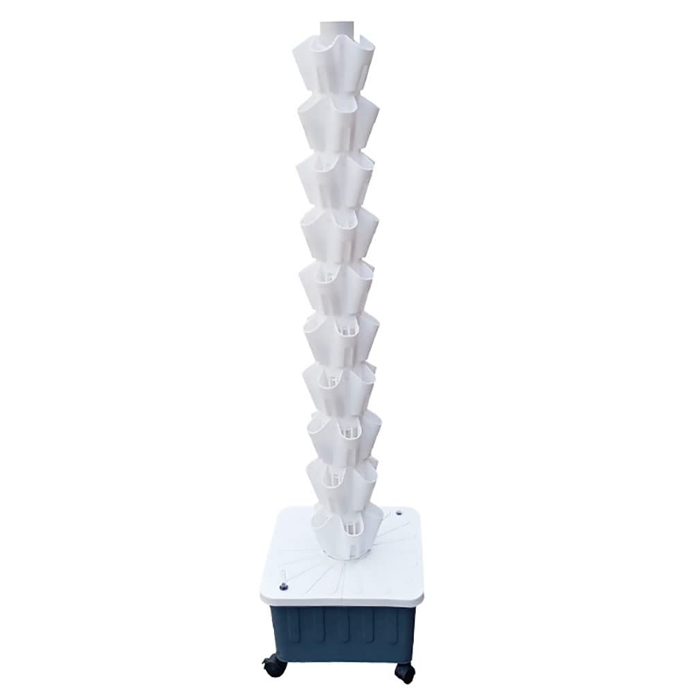 Wieża hydroponiczna, system uprawy hydroponicznej, zestaw do uprawy aeroponicznej System sadzenia aquaponics, do ziół, owoców i warzyw z pompą nawilżającą, adapterem, grządką do siewu i doniczkami s