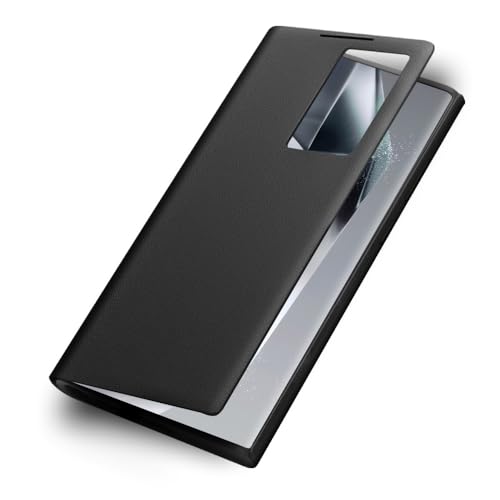 Étui intelligent S23 Plus cuir véritable - Anti-choc mince - 2