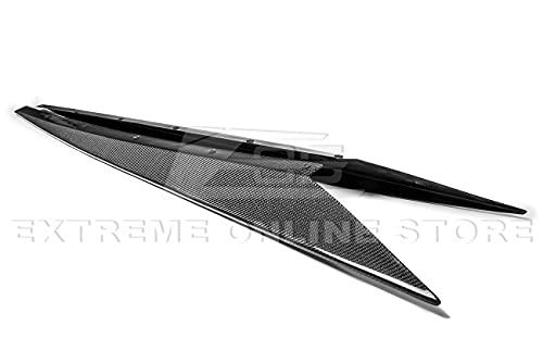 Replacement For 2020-Present Chevrolet Corvette C8 | Gm Factory Z51 Style Side Skirts Rocker Panels Extension Pair (Carbon Fiber) #TOP6