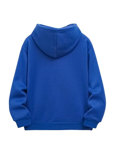 COZYEASE Boy's Letter Graphic Hoodies Long Sleeve Drop Shoulder Hooded Sweatshirt Streetwear2