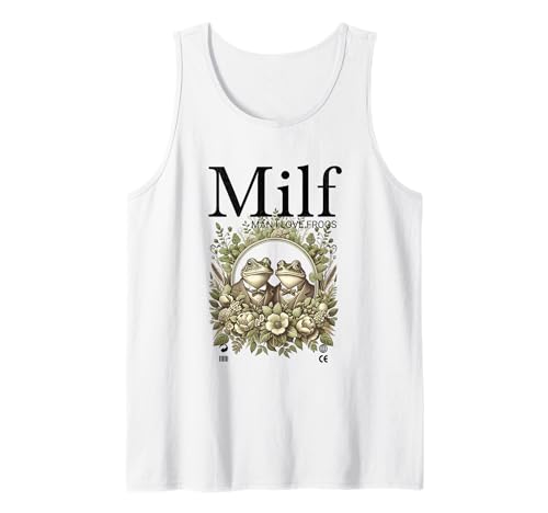 Milf Man I Love Frogs Funny Fisherman Humor Nature Meme Débardeur