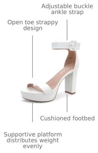 Image of Herstyle Women's Chunky Platform Heels - 4 Inch Block Heeled Sandals, Open Toe Dressy Strappy Heels with Ankle Strap for Wedding, Prom, Party & Graduation