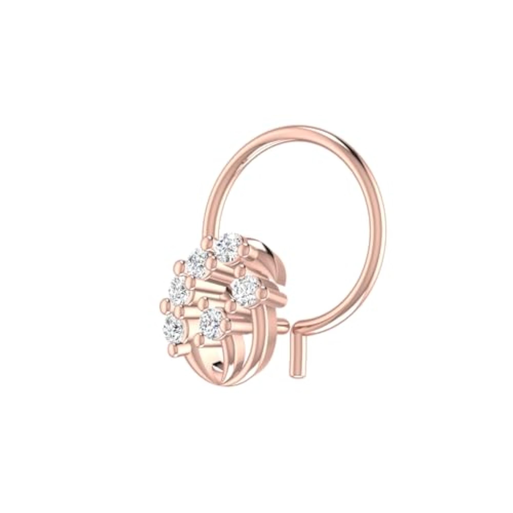 Women's 9K BIS Hallmarked Rose Gold Stud Nosering