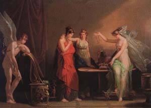 Peinture à l'huile de la légende de Cupid et Psyche pour créer un salon artistique élégant