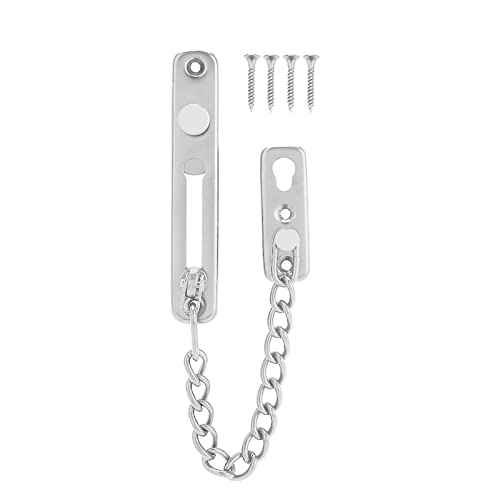 Stainless Steel Chain Lock High Quality Security Guard Door Chain Thickened Stainless Steel 304 Stainless Steel 197mm Easy Installation Not Easily (304)