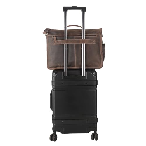 Komal's Passion Leather KPL 18 Inch Rustic Vintage Messenger Bag Laptop Bag Briefcase Satchel bag