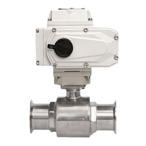 Vanne à bille motorisée 24V en acier inox de 63mm type pince