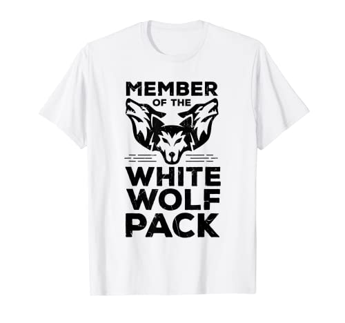 Cool Member Of The White Wolf Pack Wolf Lovers Maglietta