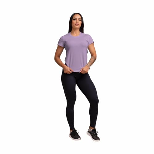Camiseta Algodão Solid Muvin - Feminino - Mais Conforto - Academia – Camiseta Manga Curta - Treino F