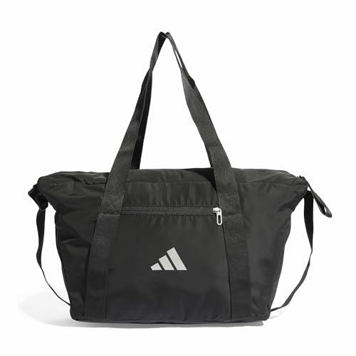 adidas Bolsa esportiva feminina preta/SILVMT tamanho único, Preto/prata, Bolsa esportiva