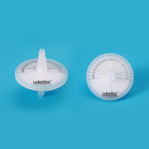 Image of PTFE Venting Filter Disc, 50mm 0.2μm, 0.30MPa Max. Pressure@25℃, 10 Pack | Hydrophobic PTFE Vent Filters, Non-sterile (Autoclavable), 1 /4 inch-1 /2 inch Stepped HB, EFA: 20 cm, Individually Packed