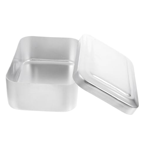 KICHOUSE 加厚長方形ランチボックス キャンプ用食器 ピクニック用弁当箱 アルミ製ポータブル食品容器 保温可能 大人 兼用 アウトドア調理器