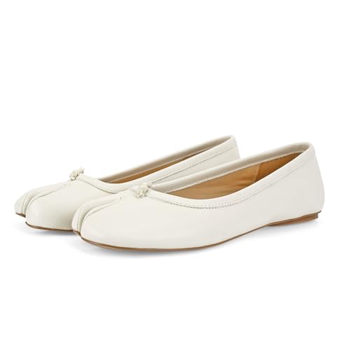 Image of Tabi Shoes Women Split Toe Shoes Wide Width Ballet Flats Comfort Casual Work Shoes for Women Office