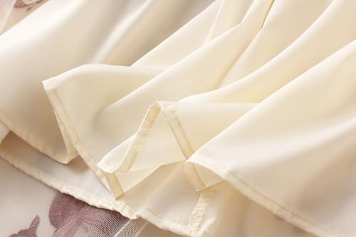 Womens Vintage Tulle Skirt Butterfly Embroidered Midi Skirt High Waist Pleated A-line Skirts Cocktail Swing Skirt3