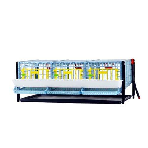 Hatching Time Jumbo Quail Cage Layer Addition Jumbo Flooring Expansion Add-On for Quail Housing Removable Dividers Extended Waste Trays Egg Roll-Out Design Easy-Clean ABS Plastic