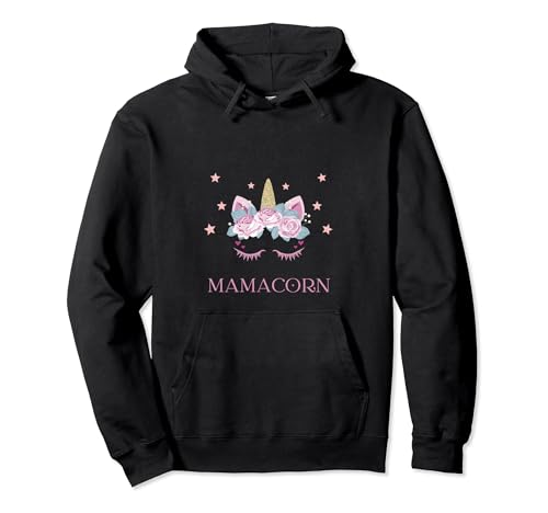 Mamacorn Unicorn Vibes Gift For Mom Felpa con Cappuccio