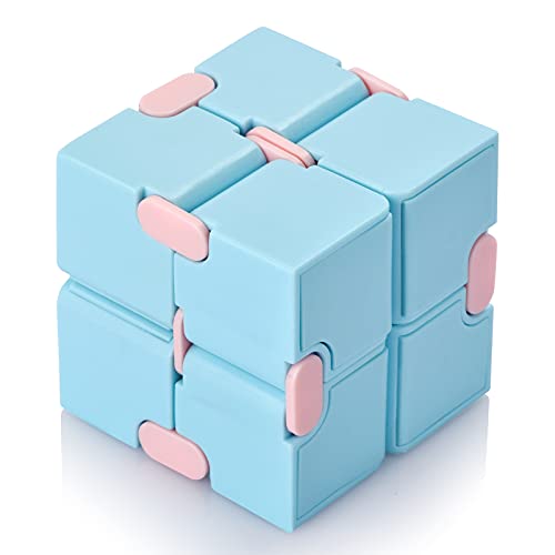Heronsbill New HE Infinity Cube Fidget Toy Stress Relieving Fidgeting Game for Kids and Adults, Mini Fidget Cubes Desk Toy, Fidget Toys Cute Puzzle Flip Cube for Anxiety Relief and Killing Time