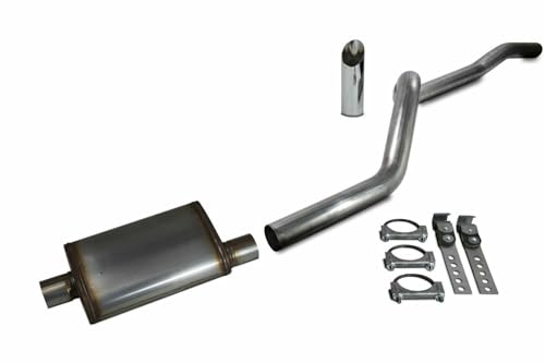 84-01 Jeep Cherokee XJ 4.0L 2.5' Aluminized Exhaust Kit Jones Muffler Tip