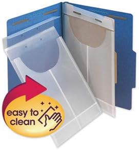 Two-Hole Letter/Legal Accordion Expanding Pockets, Lgl/Ltr, Poly, Clear, 24/Box