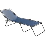 Lieferumfang: 1 Lafuma Sonnenliege Siesta L, Bezug: Batyline, Maße aufgestellt (HxBxT): 41-91x70x201 cm, Maße zusammengeklappt (HxBxT): 84x70x16,5 cm, Gewicht: 7,55 kg, Farbe: Blau, LFM2293-8547