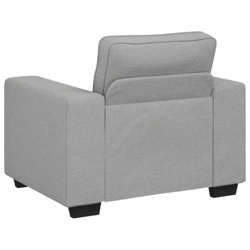 Qnhdfrt 3er Lounge Sofa Set Wolkengrau aus strapazierfähigem Polyester Holz Metallrahmen mit Breiten Armlehnen Lesesessel 2-Sitzer 3-Sitzer für Wohnzimmer Büro Gästezimmer – Bild 7