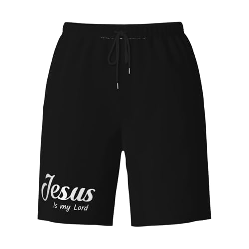 Jesus is Lord Men's Quick-Dry Board Shorts 7" - Swim Trunks Summer Hawaii Beach3