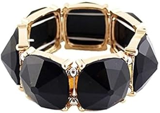 Shining Diva Fashion Black Stone Coff & Kadaa Bracelet for Girls & Women(4814b)
