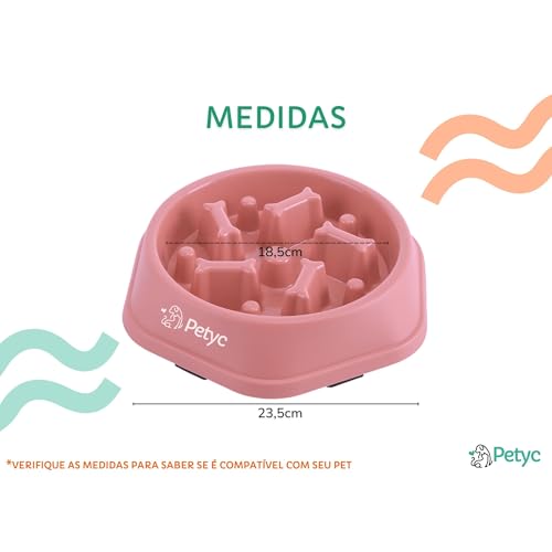 Comedouro Lento Labirinto PETYC Produto Petshop Enriquecimento Ambiental (Rosa)