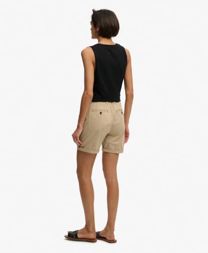 Superdry Chino Short Pantalones, Stonewash Taupe Brown, 36W Unisex Adulto