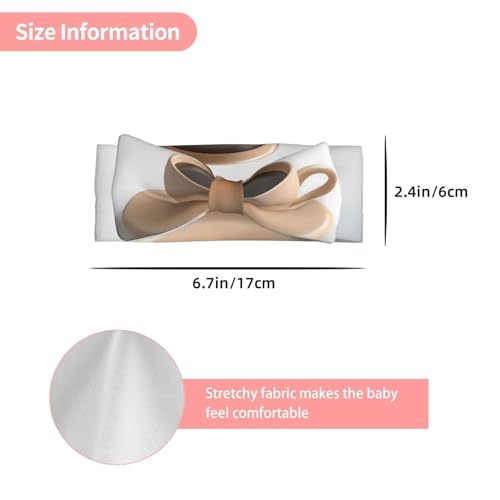 Newborn, Baby, Toddler Hair Accessories, Coffee cup on table Bow Hair Accessories, Kids Elastic Bow Headband 0-6 Months3