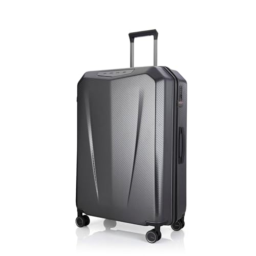 Image of Rare Rabbit Gallardo Large Size Carbon Fibre Hard Trolley Bag Polycarbonate Antiscratch Travel Suitcase with 8 Silent Wheels and a Sturdy TSA Lock - Luggage for Men & Women