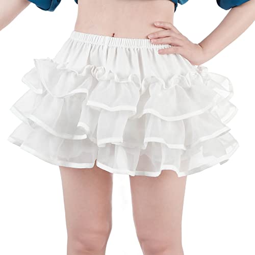 Nuoqi Bloomers for Women White Ruffle Bloomers Victorian Shorts Pumpkin Pants S M