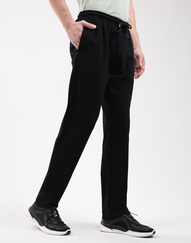 Image of Monte Carlo Men's Regular Fit Solid Track Pants | Drawstring Closure | Side Pocket Sports Lower | Comfortable & Stylish Lower for Men's