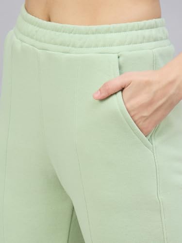 Image of 98 Degree North Women Flared Fleece Track Pants-GL1315-ALMOND