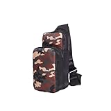 harfenbauer ユニ クロスボディバッグ 旅行 スリングバックパック クロスボディ メッセンジャーバッグ デイパック, ブルー, グリーン。