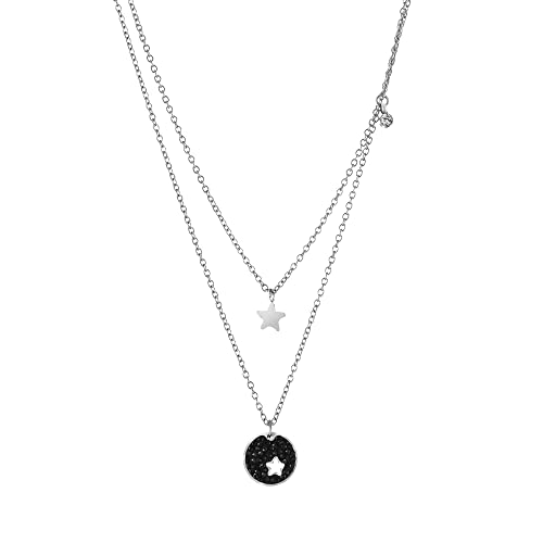 Eira Wen Collier en argent ou rose avec pendentif breloque étoile incrustée de cristal Preciosa pour les dames, cadeaux d'anniversaire pour sa maman petite amie (Argent) Cover