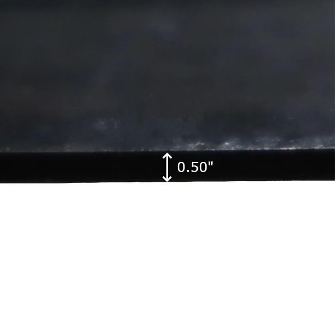 Rubber-Cal General Purpose Rubber Sheet 60A - Black - 0.50" x 8" x 16" (2 Pack)