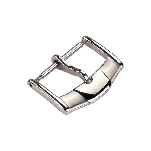 Boucle montre acier inoxydable rainuré fermoir ardillon vintage pour bracelet cuir Piaget