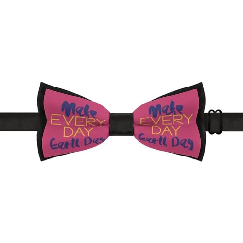 GoasNei Earth Day 2023 Bow Tie for Men Adjustable Necktie Funny Tie Neck Ties for Weddings Party