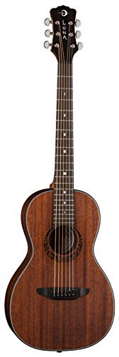 Luna Gypsy Muse Parlor Acoustic Guitar, Mahogany 